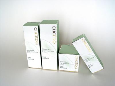 Chine Sérigraphiez imprimer les boîtes de empaquetage cosmétiques de carton blanc de vernis à vendre
