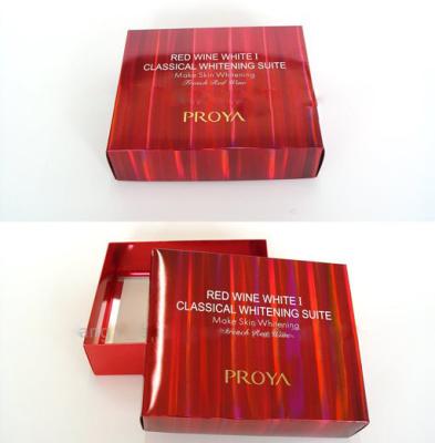 Chine Boîtes en carton rouges personnalisées de cadeau de présentation avec le couvercle pour épouser à vendre