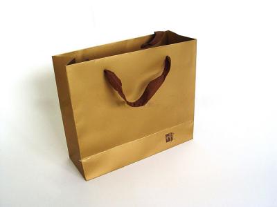 China Brown Kraft Grocery Shopping Paper Carrier Bags with Handle for sale