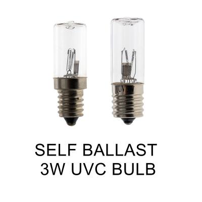 China Ozone E14 UVC Light Bulb Self Ballast Virus Disinfection Cabinet for sale