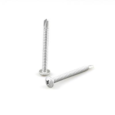 China Stainless Steel Pan Wafer Head Self Drilling Screw A2 Phillips 304 Bi-Metal 5.5x60 for sale