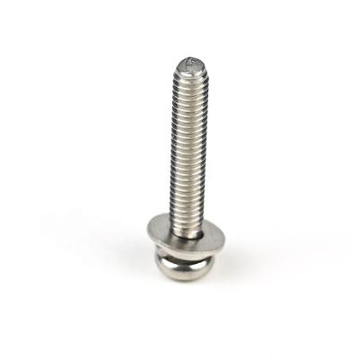 China ISO Standard M4 X 25mm Stainless Steel Pan Head Phillips Machine Screws With Washer for Door for sale