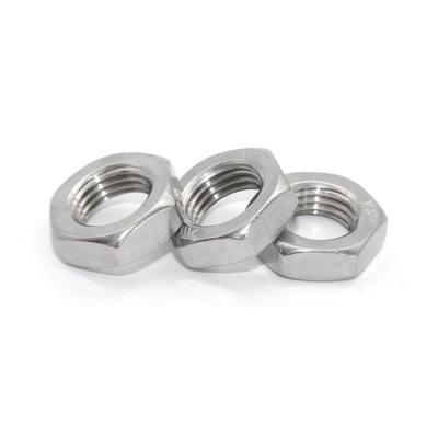 China Quick Installation DIN439 Stainless Steel Hex Thin Nut Ss304 Nut Metric Thread M3-M48 for sale