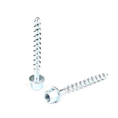 China HEX Flange Zinc Plating Threaded Rod Anchor Screw 6/10x75mm for and Durable Anchoring for sale