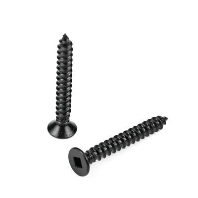 China ZINC Black Stainless Steel Square Countersunk Flat Head Wood Screws for sale
