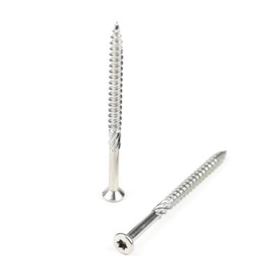 China 410 Stainless Steel Wood Screws 60mm Torx Countersunk for Timber Terrace Deck TYPE 17 for sale