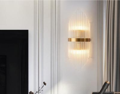 China Candelabros de parede modernos internos 7000lm E14*2 Crystal Sconce Lights da parede do brilho alto à venda