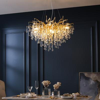 China G9 95lm/W Modern Crystal Chandelier Glass Water Drop Pendant Light for sale