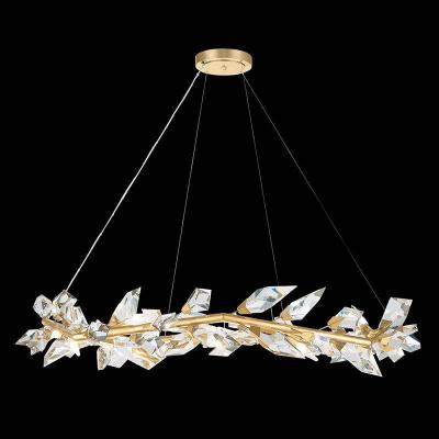 China High Brightness Gold Water Drop Crystal Chandelier Ceiling Light Dimmable for sale