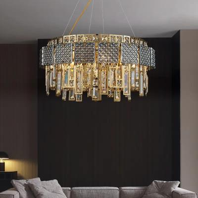 China Anti Corrosion Smoked Glass Crystal Chandelier AC110V- 240V for sale