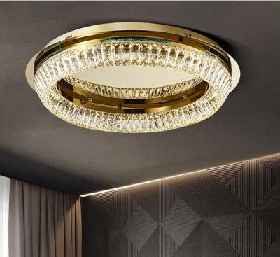 China 45W 75W 135W Circular Crystal Ceiling Light Crystal Round Lamp for sale