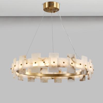 China H65 Brass Marble Effect High End Pendant Lights Soft And Hazy Light L950*W350 for sale