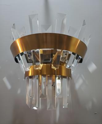 China 3000K - 6000K W8053 Gold Metal Crystal Wall Lamp Interior Decoration for sale