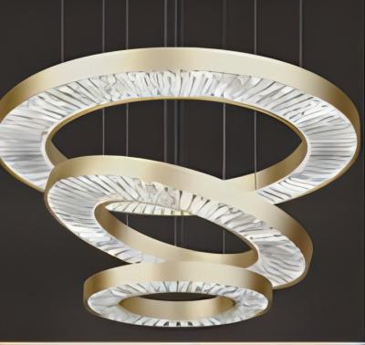 China Adjustable Modern Circular Ring Chandelier Dia 50cm / 19.7inch for sale