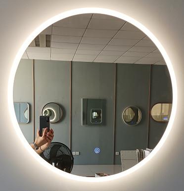 China Acrylic Round LED Bathroom Mirror Light For Dressing Area for sale