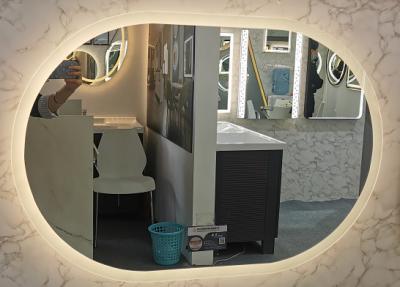China Demisting Oval LED Makeup Vanity Mirror With Lights 36W for sale