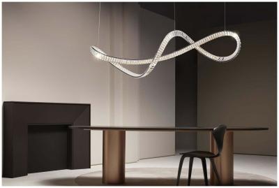 中国 Italian Light Luxury Minimalist Crystal Chandelier Exhibition Hall Design Artistic Modeling Engineering Chandelier 販売のため