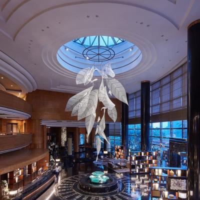 China Luxury Contemporary Custom Chandeliers Crystal Palm Leaf Chandelier for sale