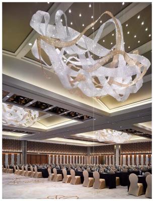 China Tailor-Made Crystal Ribbon Chandelier Modern European Chandeliers for sale