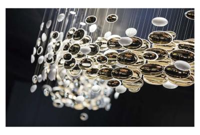Китай Customized Hotel Lobby Oval Art Chandelier Glass Pendant Chandelier продается