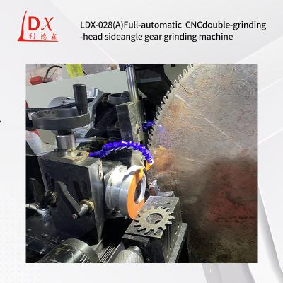 China Servo Dupla cabeça de moagem ângulo lateral completo CNC TCT Máquina de afiar lâmina de serra LDX-028A à venda