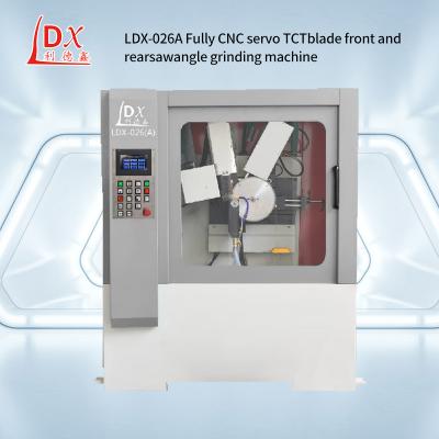 China Full Enclosed Servo Swing Angle CNC Circular Saw Blade Front And Rear Angle Grinding Machine LDX-026A for sale