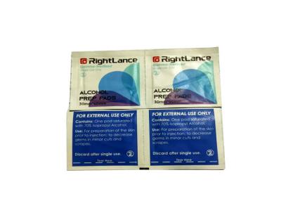 China 3x6cm Alcohol Prep Pads Custom Package Sterile Medical for sale
