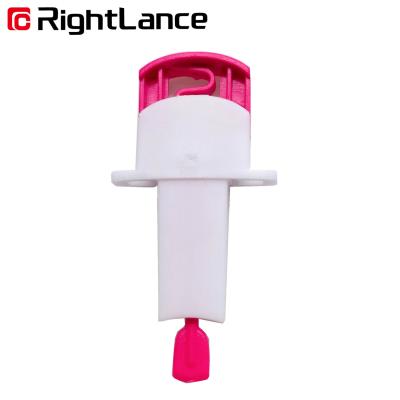 China 28G 1.5mm Safety Blood Lance Disposable Safety Lancets Red White for sale