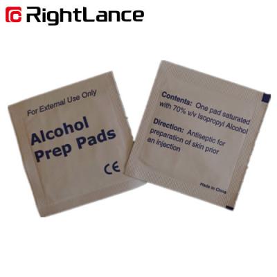 China 6cm 3cm Single Use Alcohol Prep Pads 70 Isopropyl Alcohol For Sterilization for sale