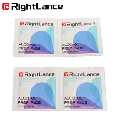 China 30MM 60MM Sterile Alcohol Prep Swabs Non Woven Medical Alcohol Prep Pads Odm for sale