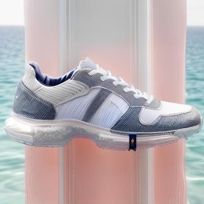 China Estilo de moda Blanco Casual Zapatos de cordón sin resbalones De cuero sintético en venta