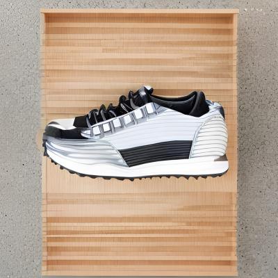 China Zapatos en malla de cuero personalizados Servicio al aire libre zapatillas deportivas unisex zapatillas coloridas en venta