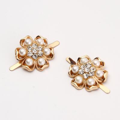 China Shoe buckle metal accessories ODM Shoe Decoration Accessories Removable Shoe Clips Rhinestone Glass Color for sale