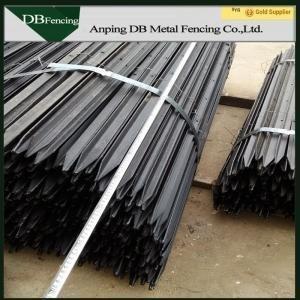 China Durable Low Carbon Steel Wire Y Fencing Posts With Black Bitumen Coated for sale