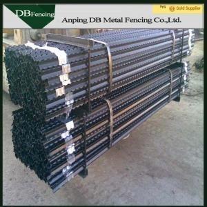 China Carbon Steel Y Type Star Picket Fence Posts Waterproof Black Bitumen Coated for sale