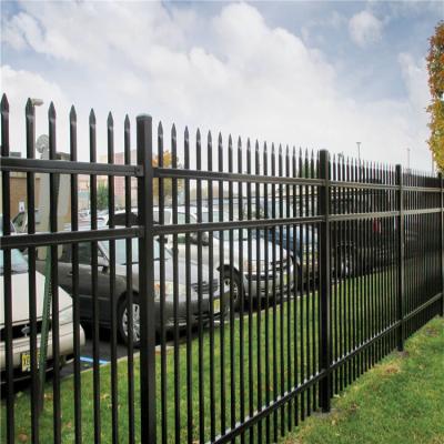 China 50 * 50mm Powder Coated Tubular Steel Picket Fence for sale