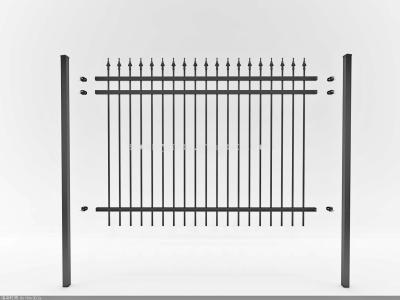 China Galvanized Pressed Spear Top Steel Picket Fence for sale