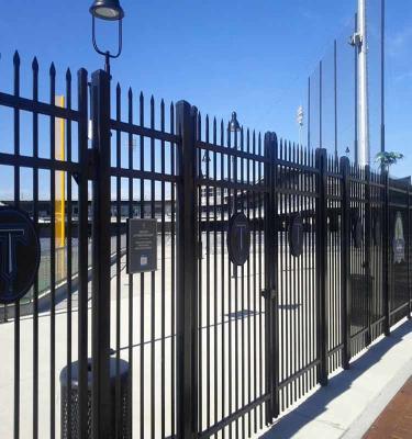 China Full Welding Pvc Coated Galvanized Steel Picket Fence for sale