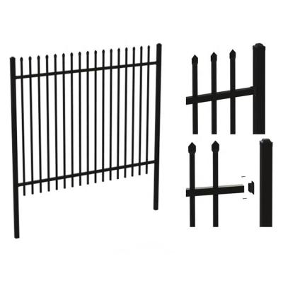 China Backyard Powder Coated Wrought Steel Picket Fence for sale