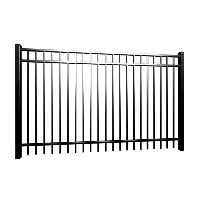 China Ornamental Galvanized Tubular Flat Top Steel Picket Fence for sale