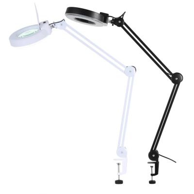 China magnifying lamp led magnifier  w/o dust proof cover Desk Lamp with Clamp Mount Metal Swing Arm for sale