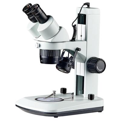 China two magnification stereo microscope dual magnfication track stand top and bottom lighting for sale