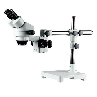China Zoom microscope binocular head stereo microscope  φ32mm boom stand dissecting microscope zoom magnification for sale