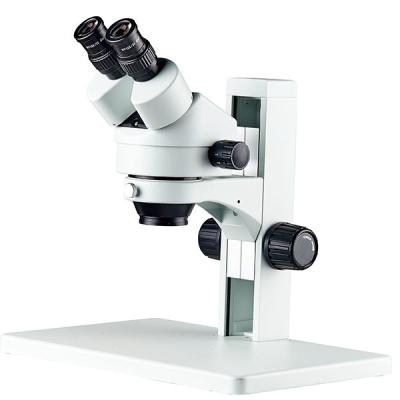 China zoom magnification stereo microscope track stand 7X-45X with optional eyepieces and objectives for sale