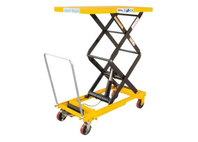 China Double Manual Scissor Lift Table 1.3 Meter High Customized Color With Overload Protection for sale