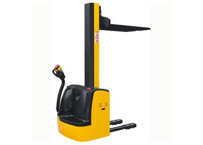 China Single Column Walkie Electric Pallet Stacker 1 Ton With Wide View Mast for sale