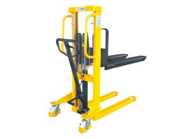 China Hand Control Manual Pallet Stacker With Fixed Forks 500kg 1600mm Lifting Height for sale