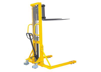 China Adjustablemanual Hydraulic Pallet Stacker , Straddle Stacker Forklift High Efficiency for sale