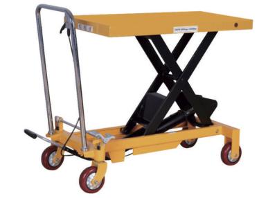 China Safe Movable Scissor Lift Table Mini Type High Strength Steel 500kg Capacity for sale