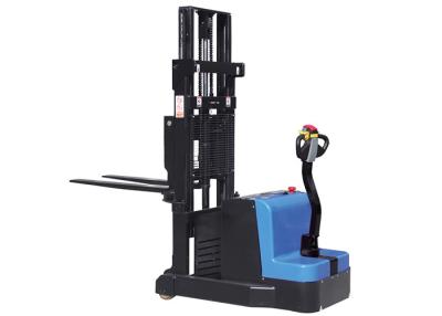 China 800kg Walking Type Reach Warehouse Forklift Trucks With Triplex Mast 3000Mm for sale